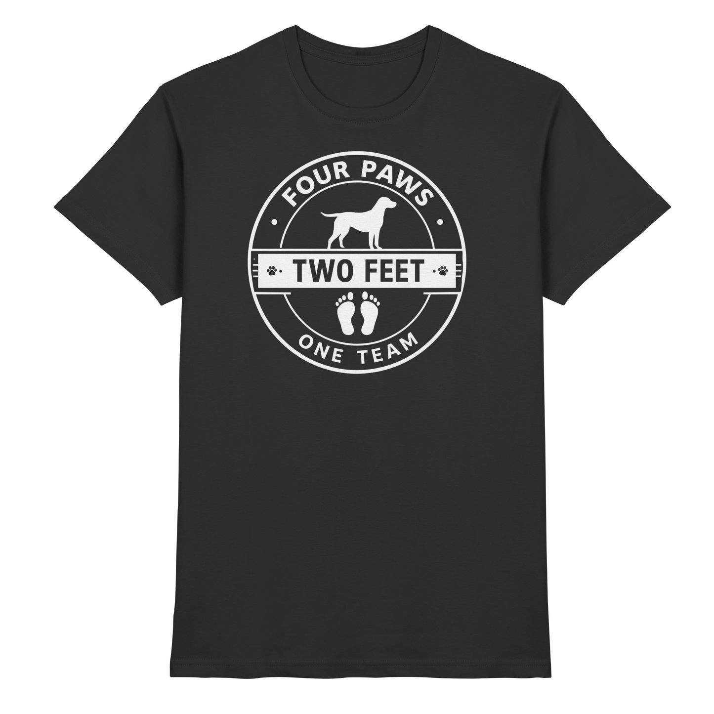 Premium Pfotenpoesie T-Shirt Four Paws Two Feet