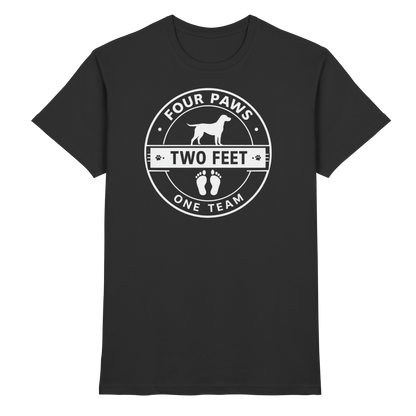 Four Paws Two Feet One Team Premium Herren Shirt