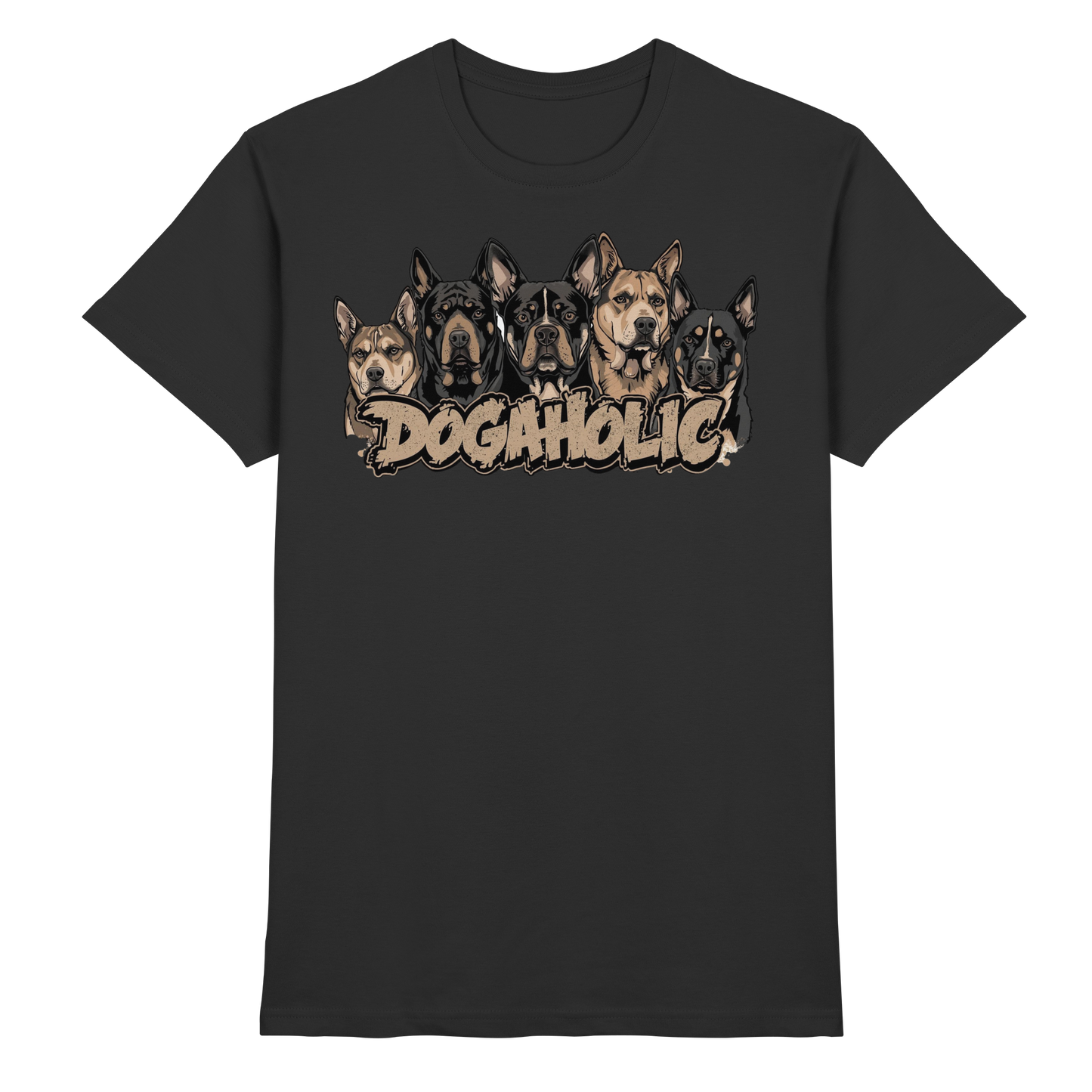 Premium Pfotenpoesie T-Shirt Dogaholic