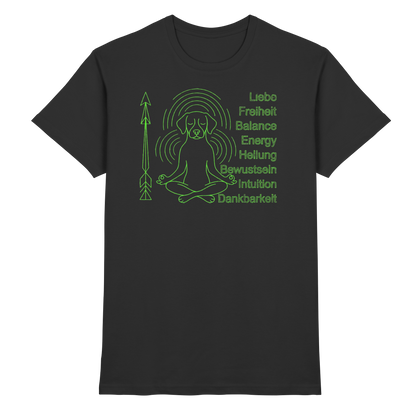 meditierender Hund Premium Unisex Shirt