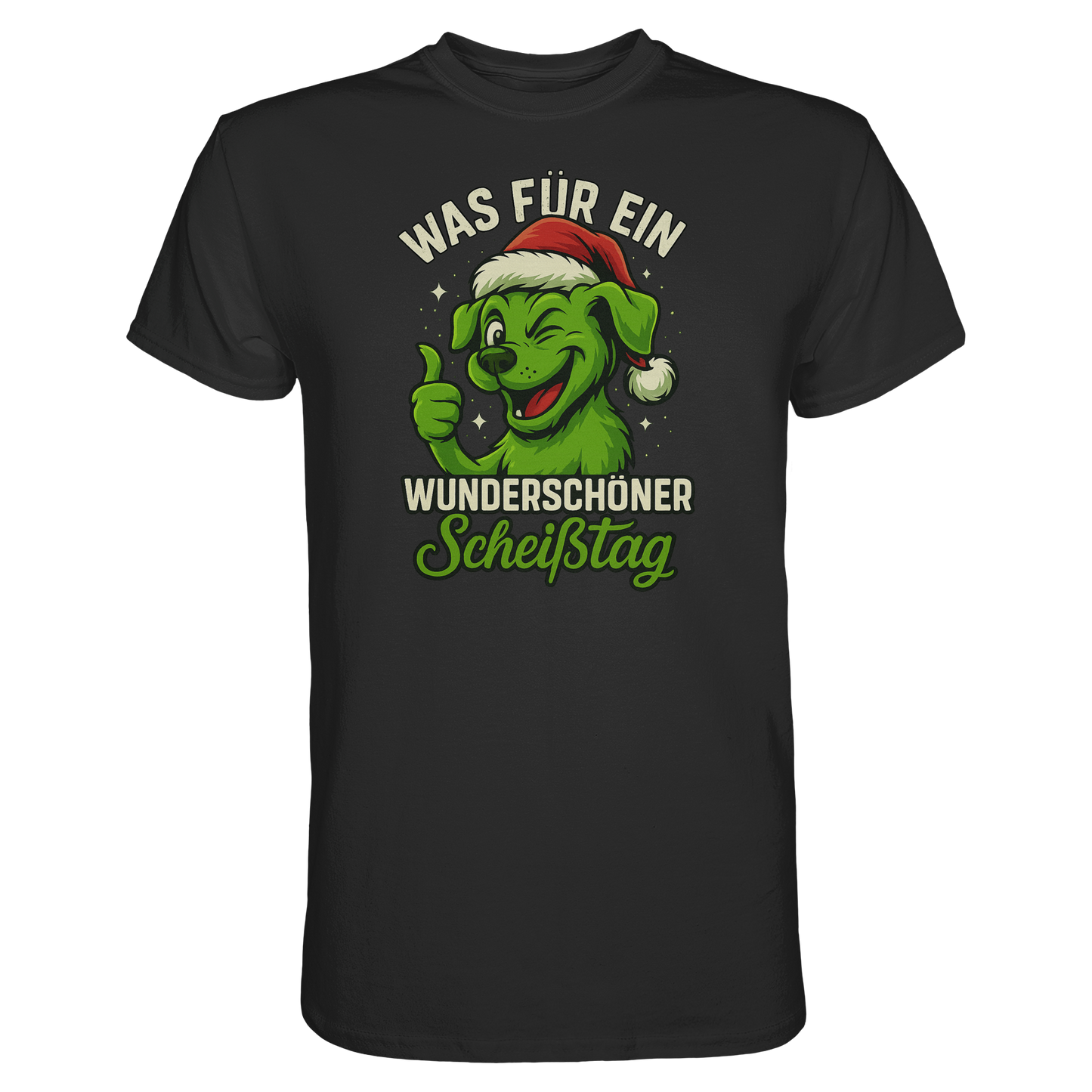 Premium Pfotenpoesie Unisex Shirt Was für ein wunderschöner Scheißtag