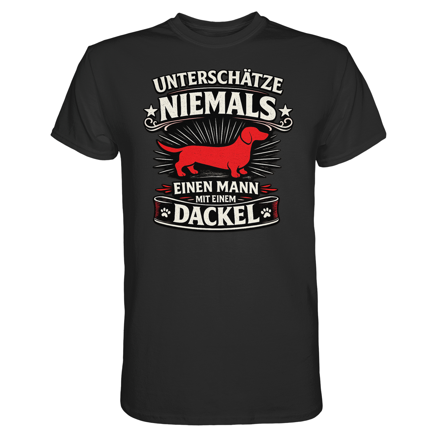 Unterschätze niemals einen Mann mit einem Dackel Premium Herren Shirt