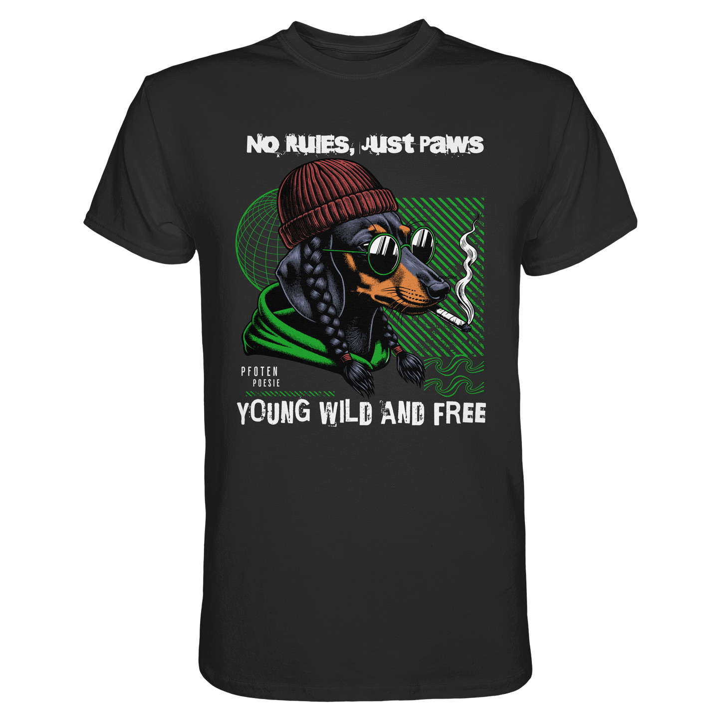 Premium Pfotenpoesie T-Shirt Dachshund