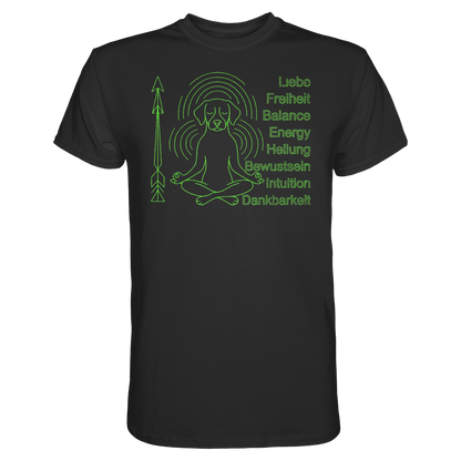 meditierender Hund Premium Unisex Shirt