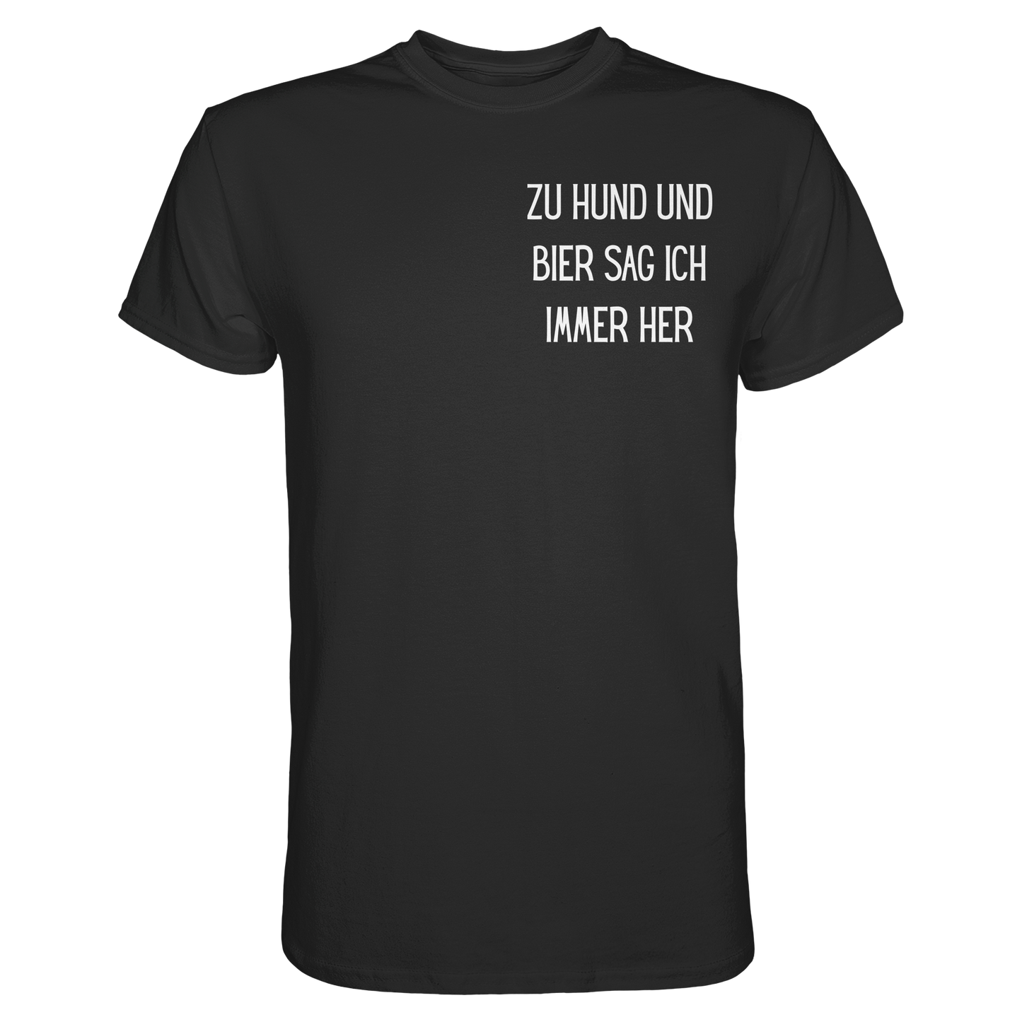 Premium Pfotenpoesie T-Shirt Zu Hund und Bier