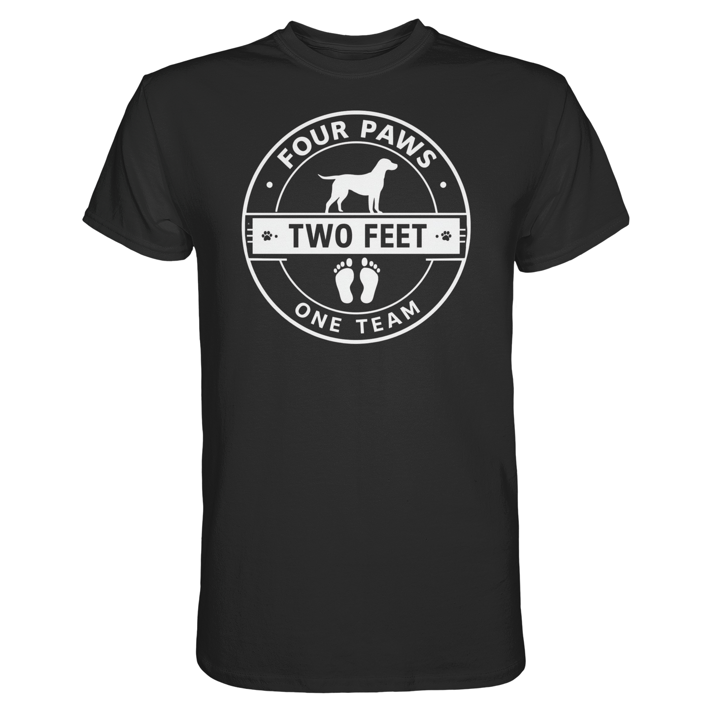 Premium Pfotenpoesie T-Shirt Four Paws Two Feet