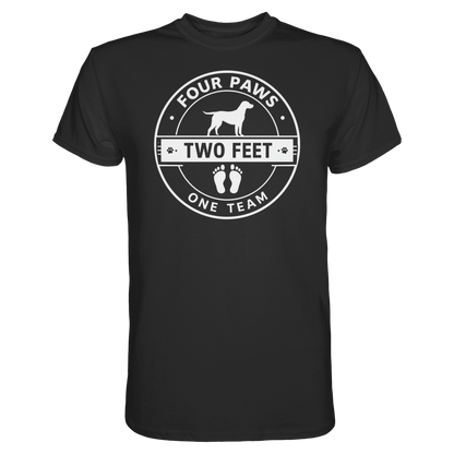 Four Paws Two Feet One Team Premium Herren Shirt
