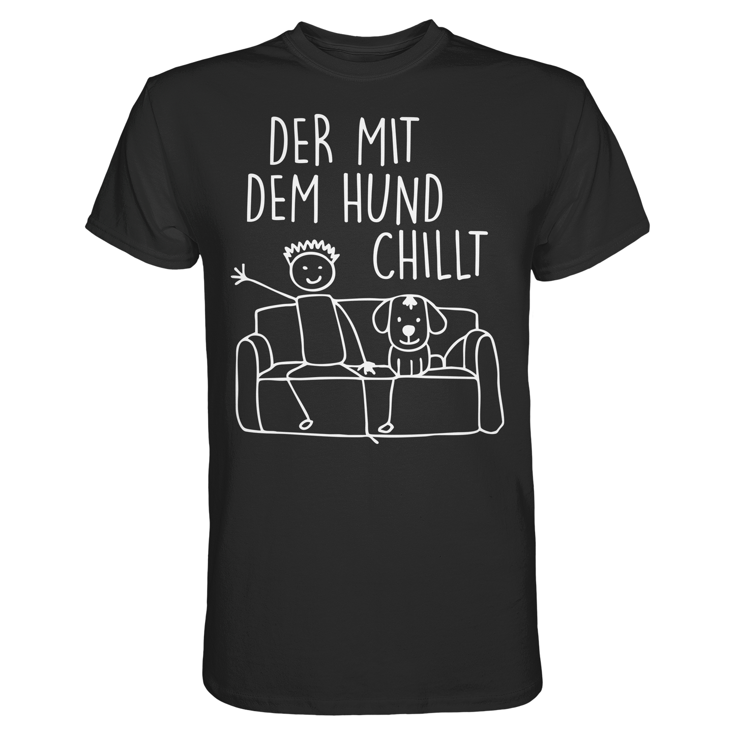 Der mit dem Hund Chillt Premium Herren  Shirt