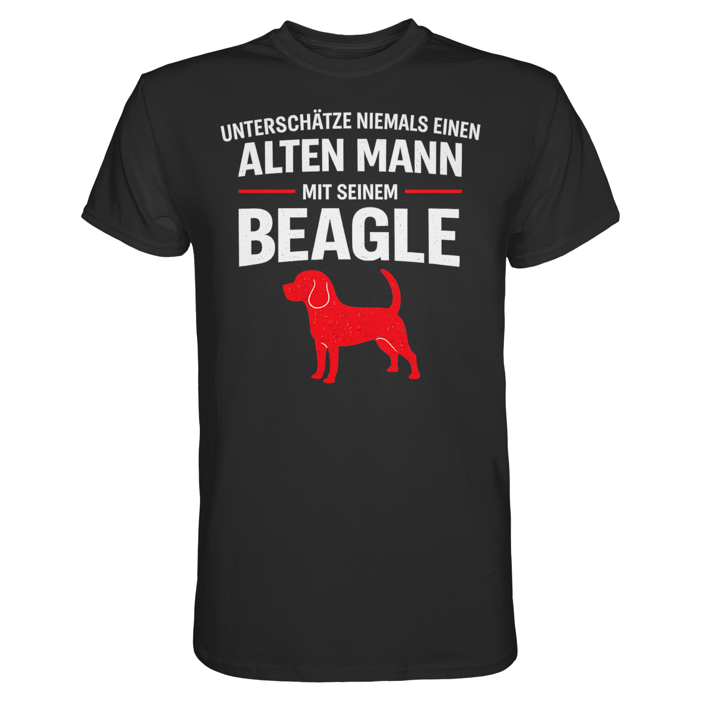 Unterschätze Niemals Einen Alten Mann Mit Seinem BEAGLE - Premium Shirt