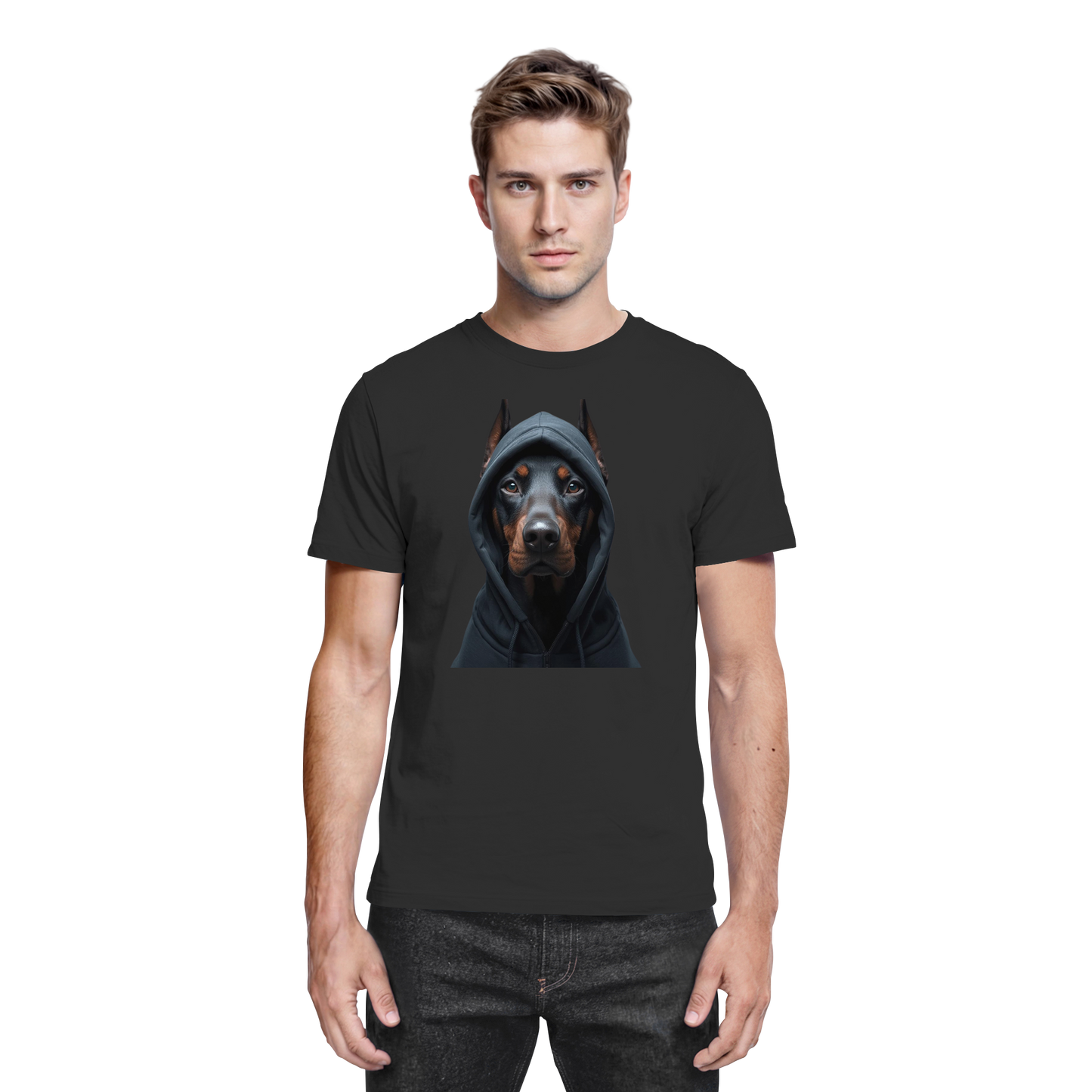 Premium Pfotenpoesie T-Shirt Dobermann