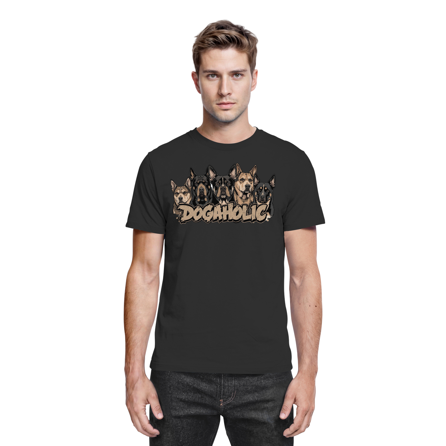 Premium Pfotenpoesie T-Shirt Dogaholic