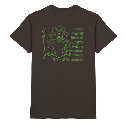 meditierender Hund Premium Unisex Shirt