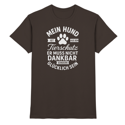 Mein Hund ist aus dem Tierschutz Premium Unisex Shirt