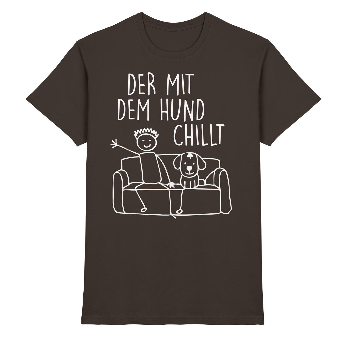 Der mit dem Hund Chillt Premium Herren  Shirt