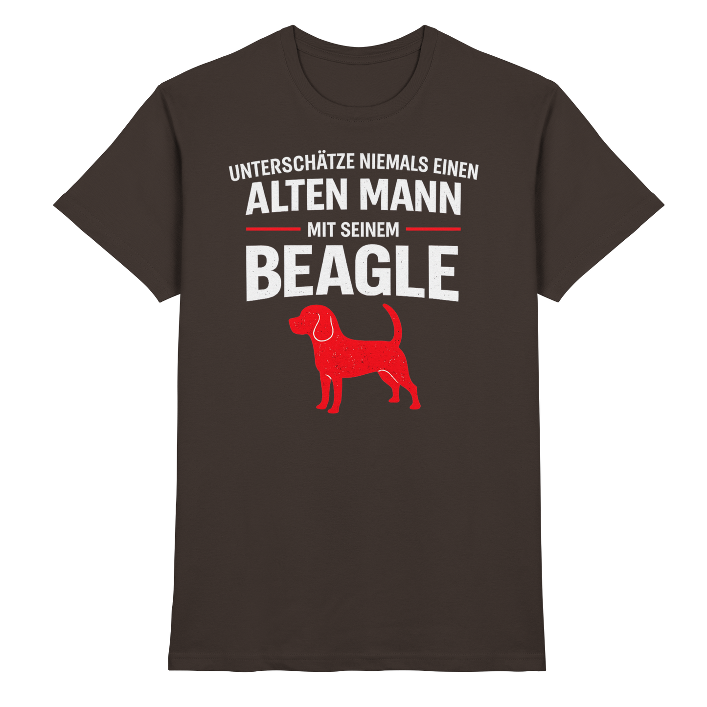 Unterschätze Niemals Einen Alten Mann Mit Seinem BEAGLE - Premium Shirt