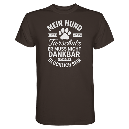 Mein Hund ist aus dem Tierschutz Premium Unisex Shirt
