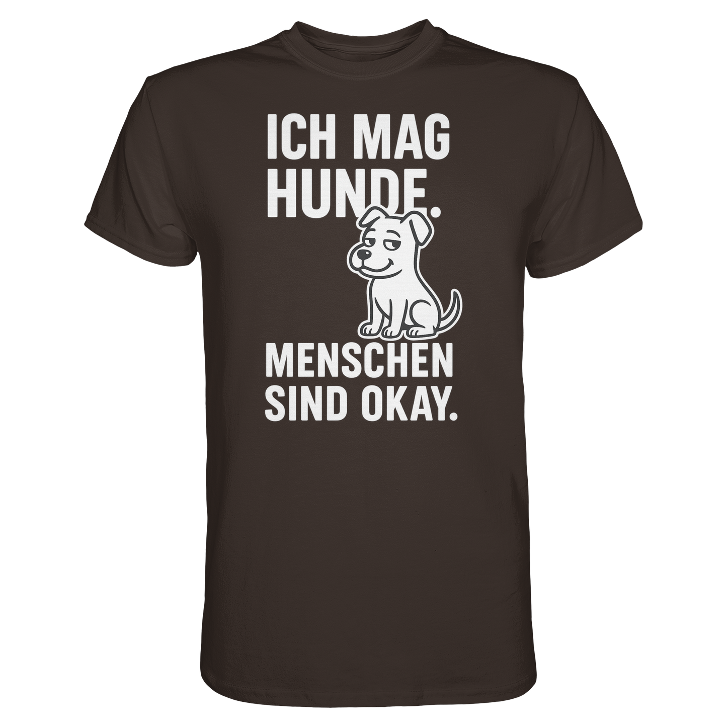 Premium Pfotenpoesie Unisex Shirt Ich mag Hunde. Menschen sind okay