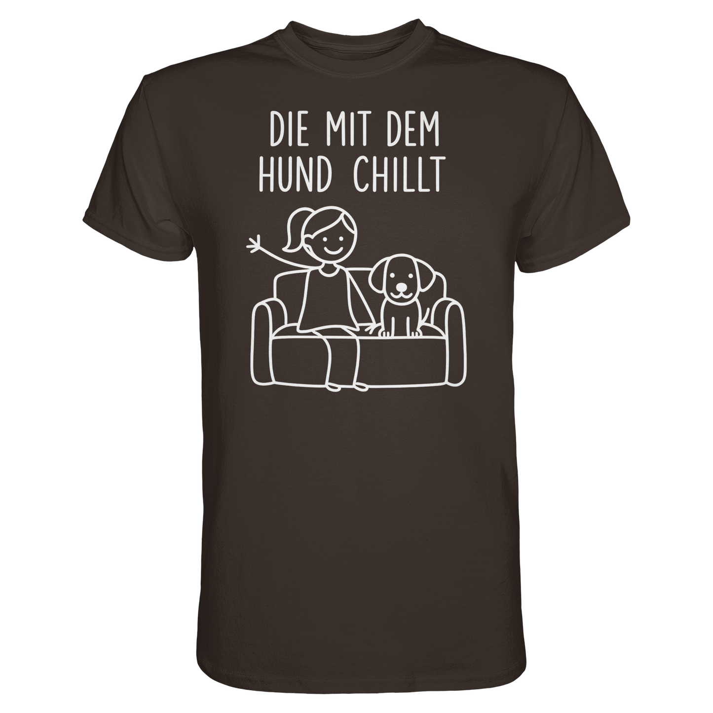Premium Pfotenpoesie Shirt Die Mit Dem Hund Chillt