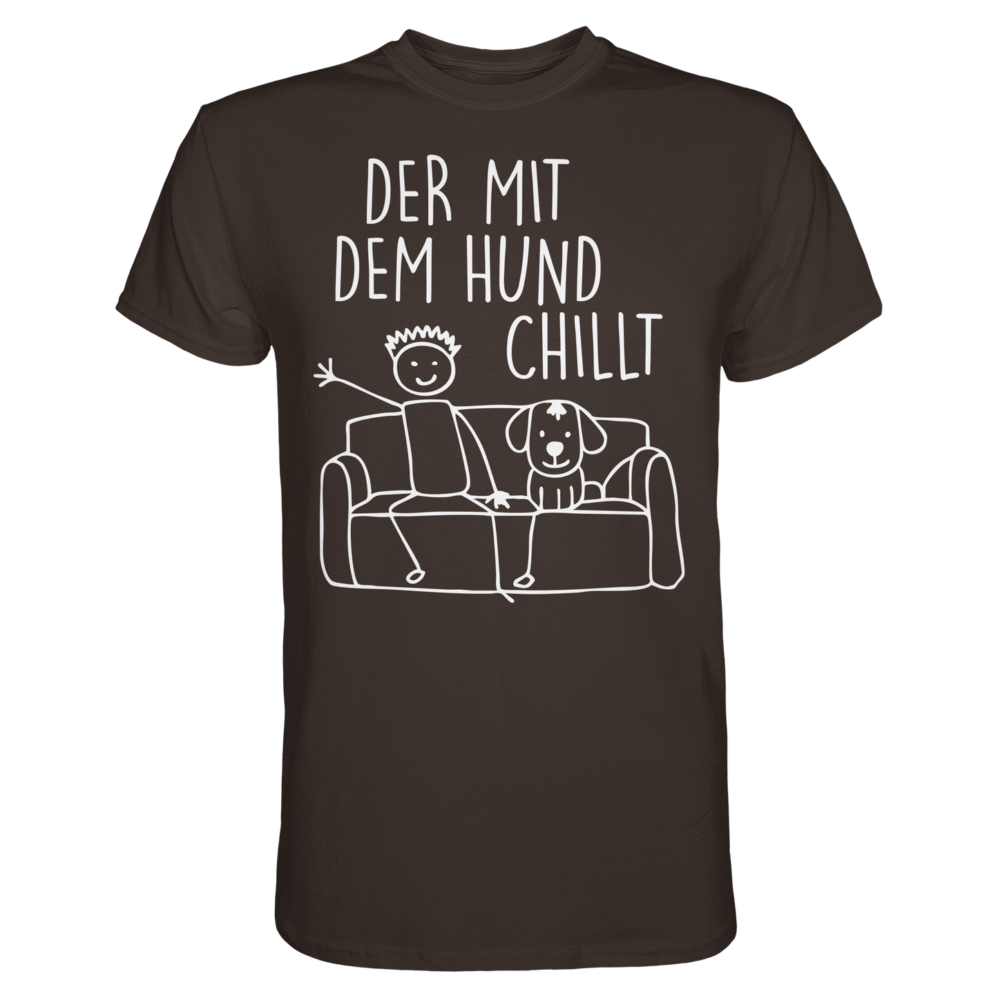 Der mit dem Hund Chillt Premium Herren  Shirt