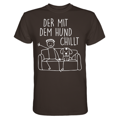 Der mit dem Hund Chillt Premium Herren  Shirt