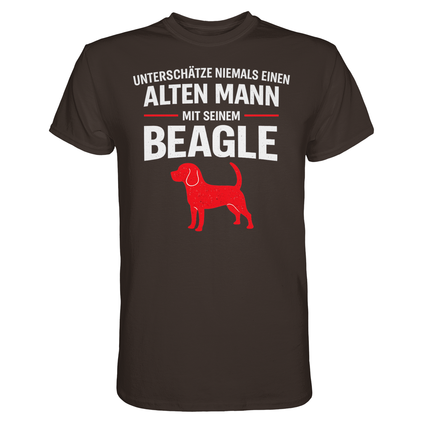 Unterschätze Niemals Einen Alten Mann Mit Seinem BEAGLE - Premium Shirt
