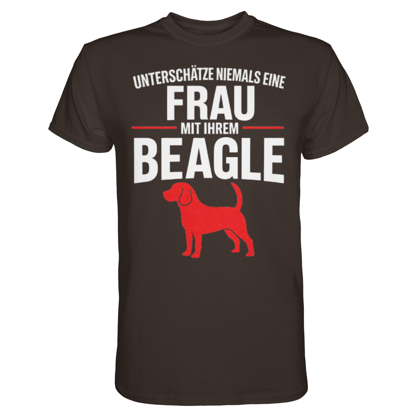 Unterschätze Niemals Eine Frau Mit Ihrem BEAGLE Premium Shirt