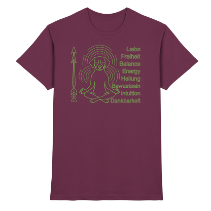 meditierender Hund Premium Unisex Shirt