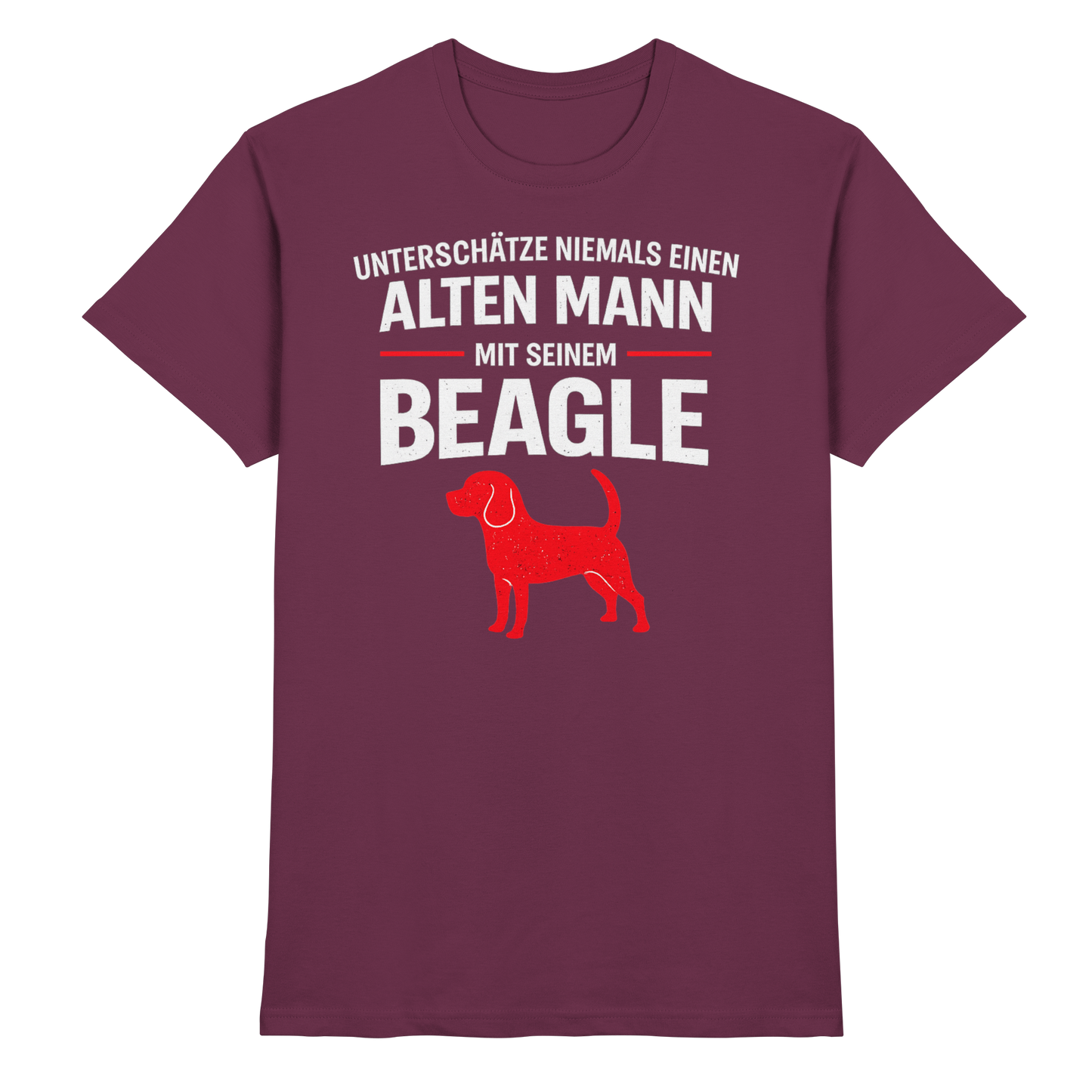 Unterschätze Niemals Einen Alten Mann Mit Seinem BEAGLE - Premium Shirt