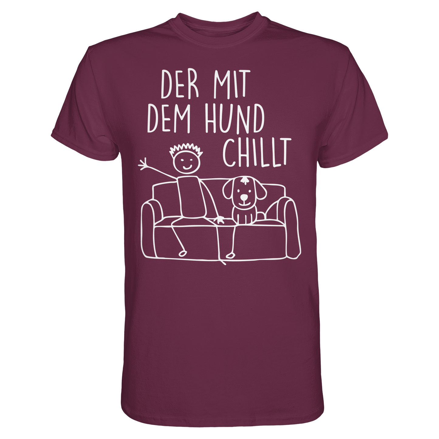 Der mit dem Hund Chillt Premium Herren  Shirt