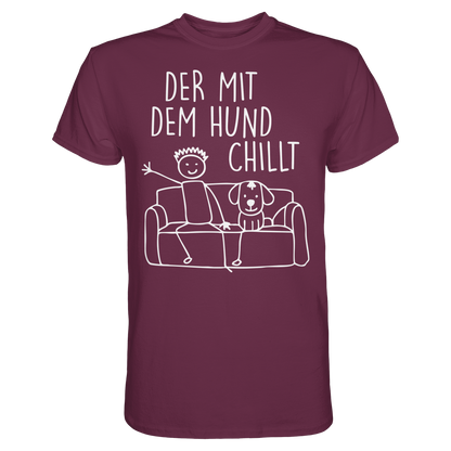 Der mit dem Hund Chillt Premium Herren  Shirt