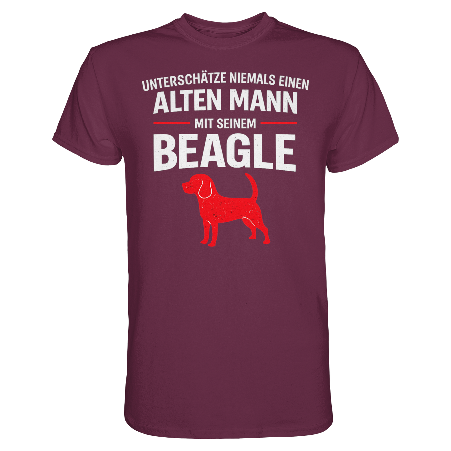 Unterschätze Niemals Einen Alten Mann Mit Seinem BEAGLE - Premium Shirt