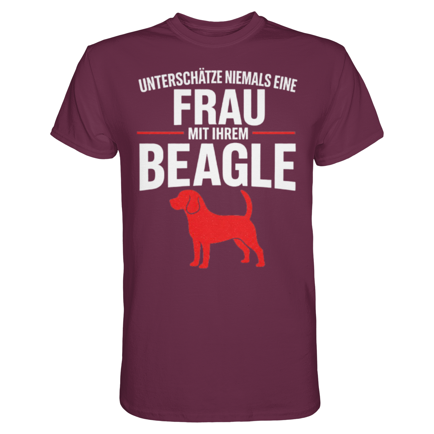 Unterschätze Niemals Eine Frau Mit Ihrem BEAGLE Premium Shirt