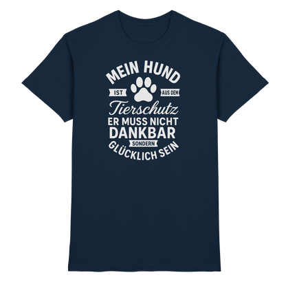 Mein Hund ist aus dem Tierschutz Premium Unisex Shirt