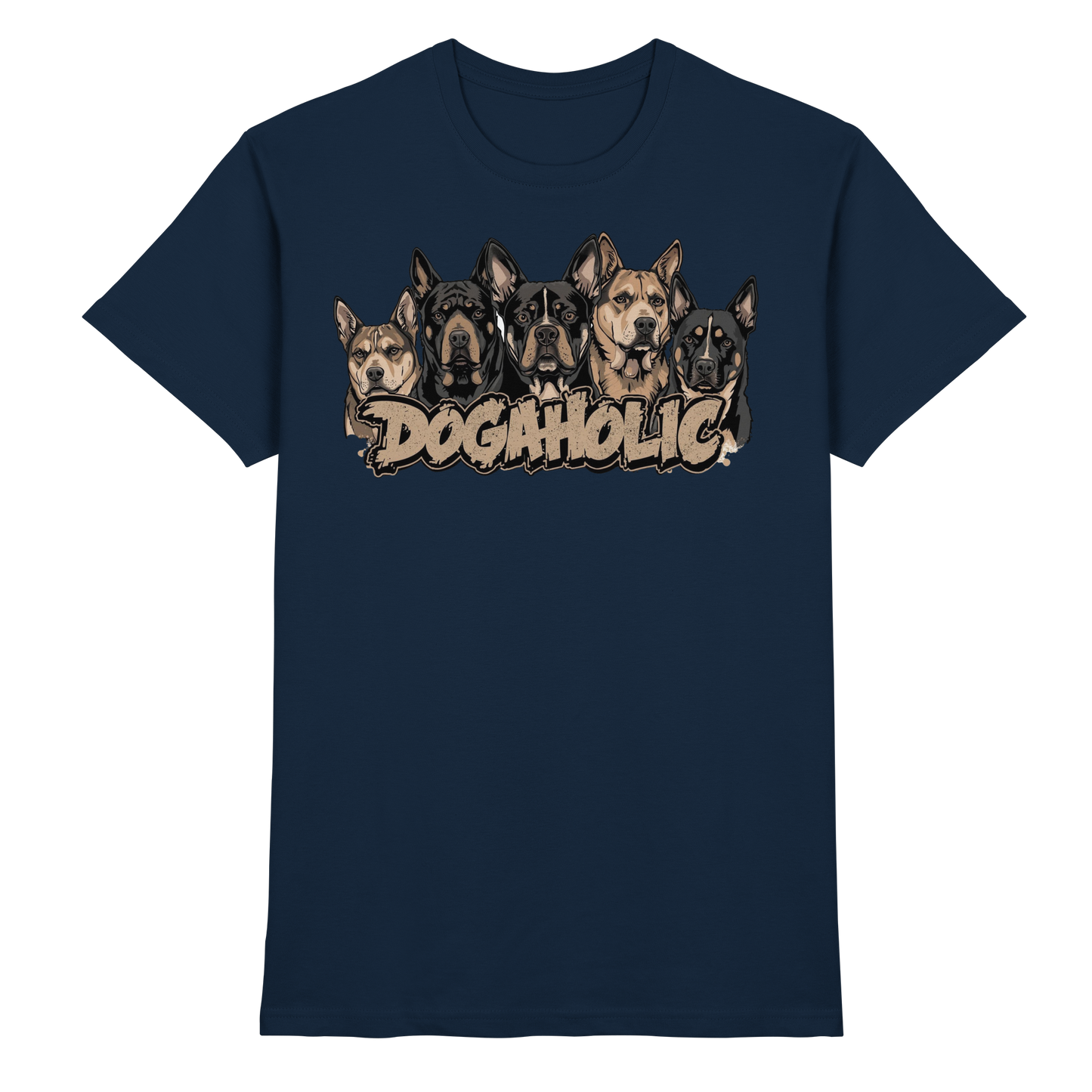 Premium Pfotenpoesie T-Shirt Dogaholic