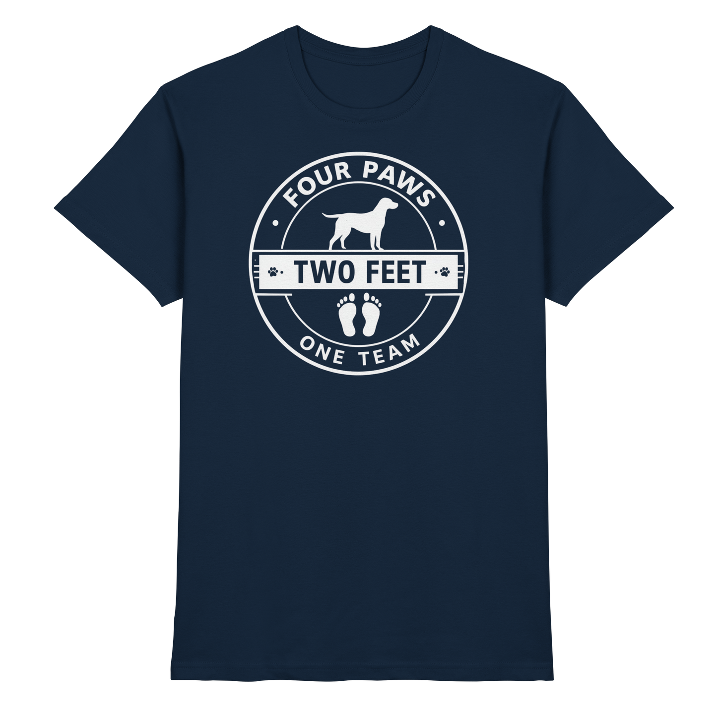 Premium Pfotenpoesie T-Shirt Four Paws Two Feet