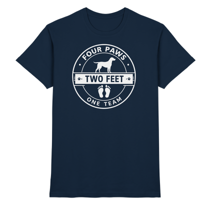 Four Paws Two Feet One Team Premium Herren Shirt