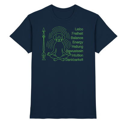 meditierender Hund Premium Unisex Shirt