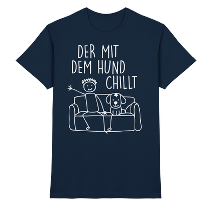 Der mit dem Hund Chillt Premium Herren  Shirt