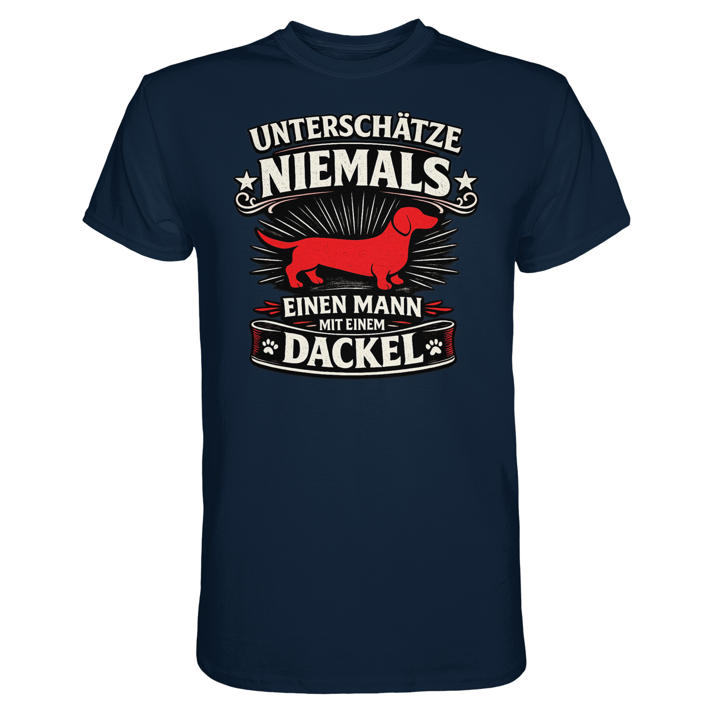 Unterschätze niemals einen Mann mit einem Dackel Premium Herren Shirt