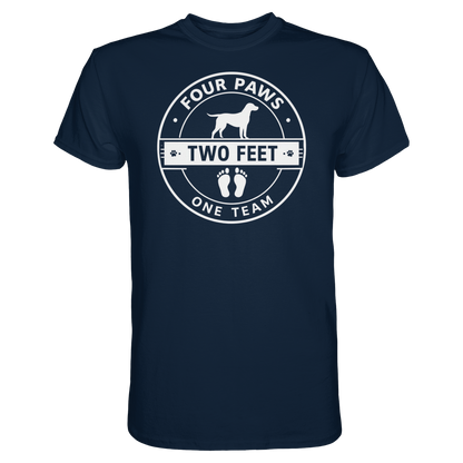 Four Paws Two Feet One Team Premium Herren Shirt