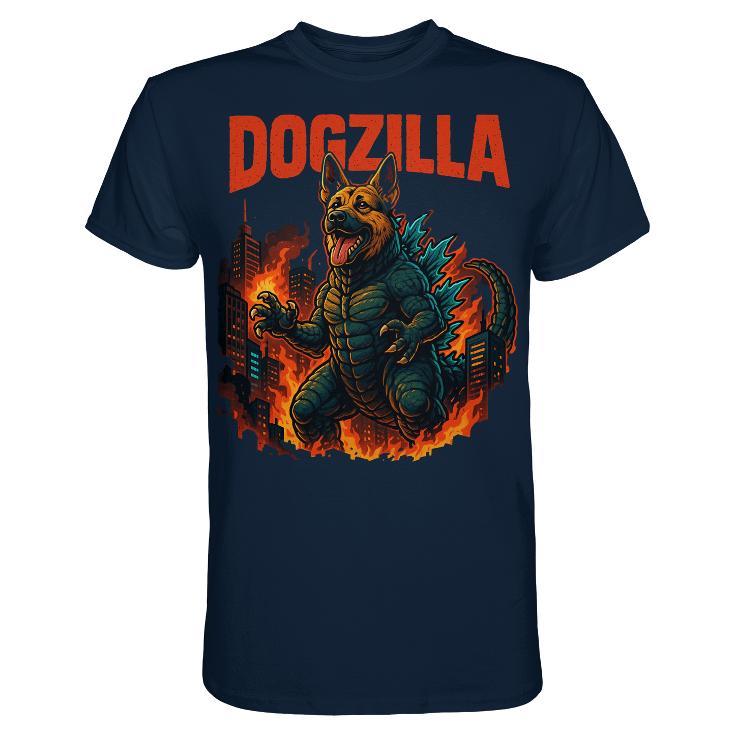 Premium Pfotenpoesie T-Shirt Dogzilla