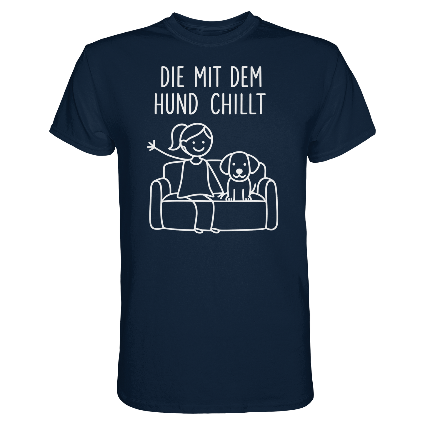 Premium Pfotenpoesie Shirt Die Mit Dem Hund Chillt