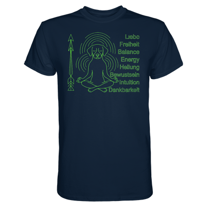 meditierender Hund Premium Unisex Shirt
