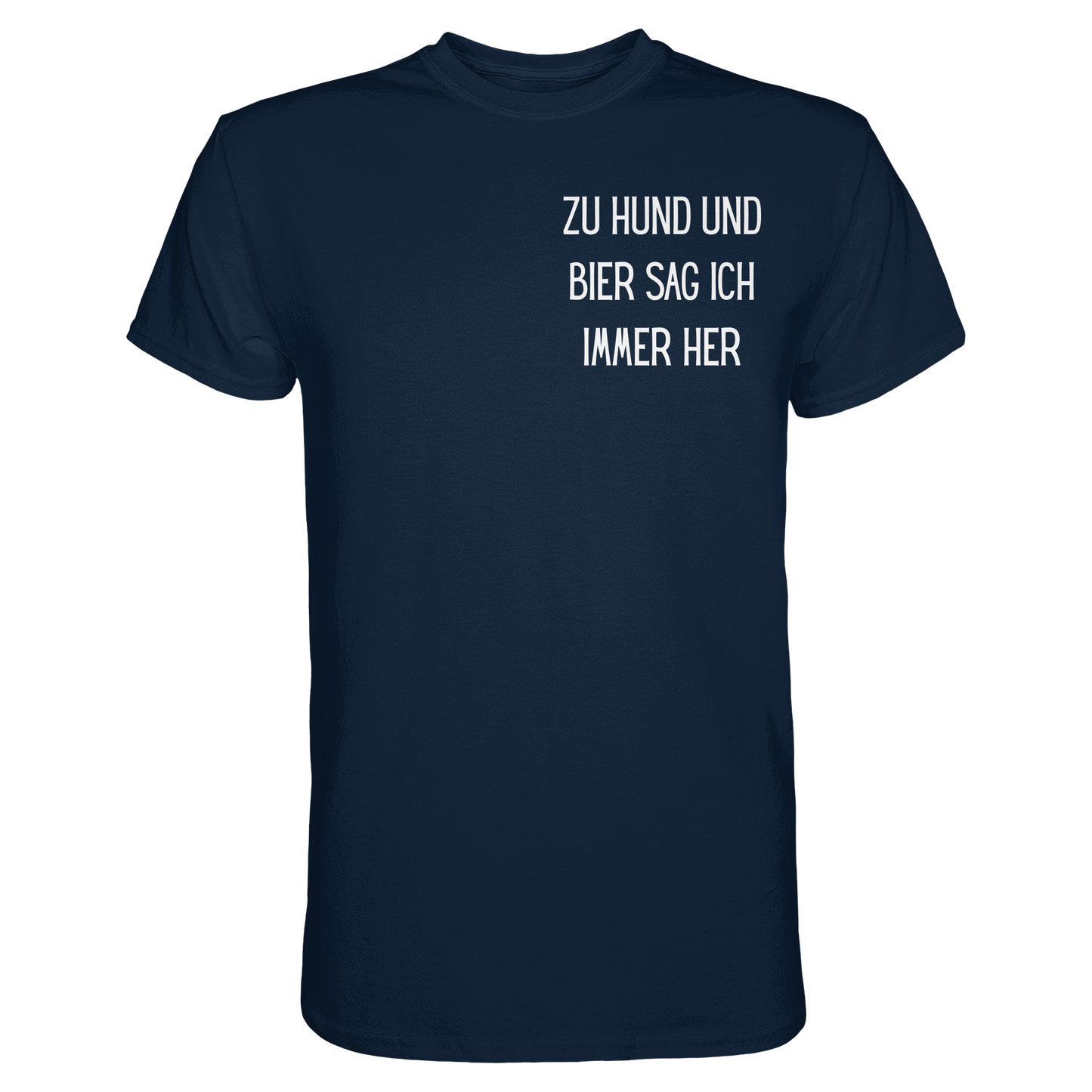 Premium Pfotenpoesie T-Shirt Zu Hund und Bier