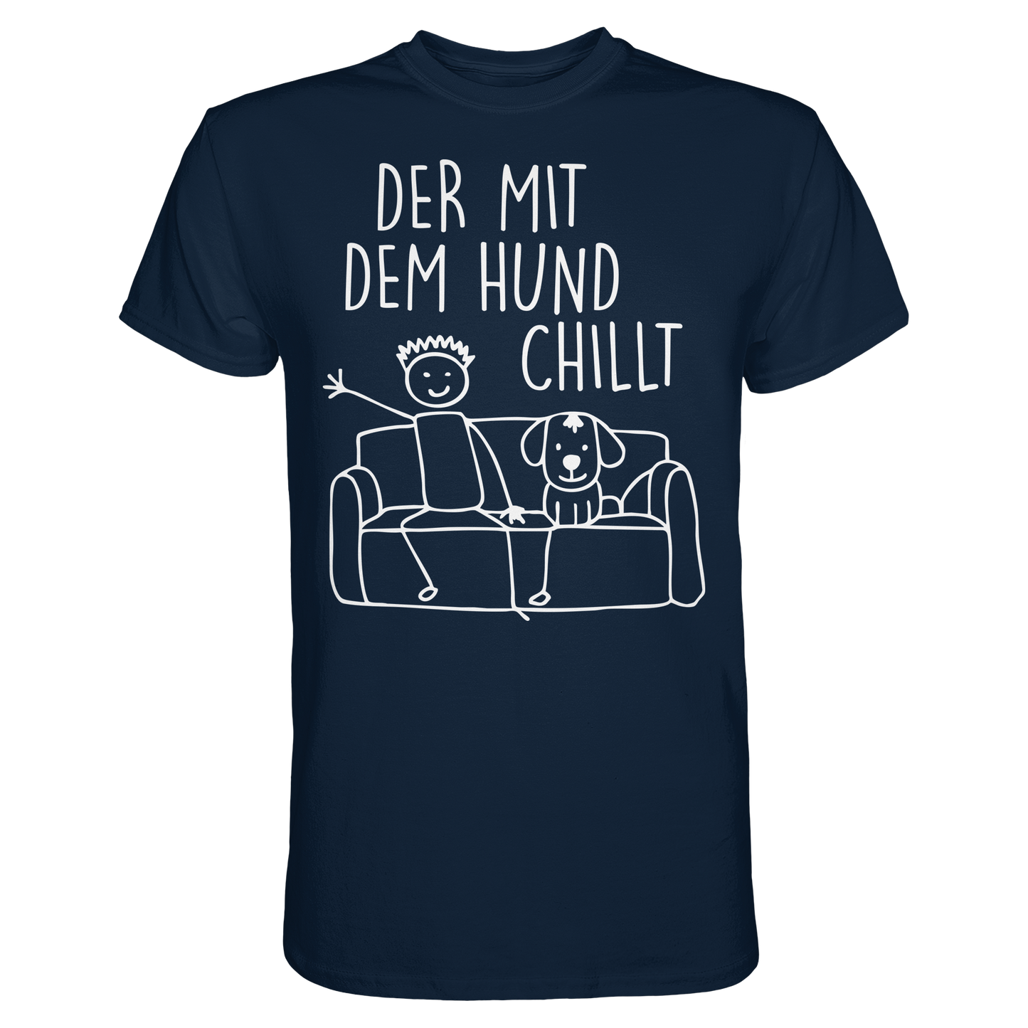 Der mit dem Hund Chillt Premium Herren  Shirt