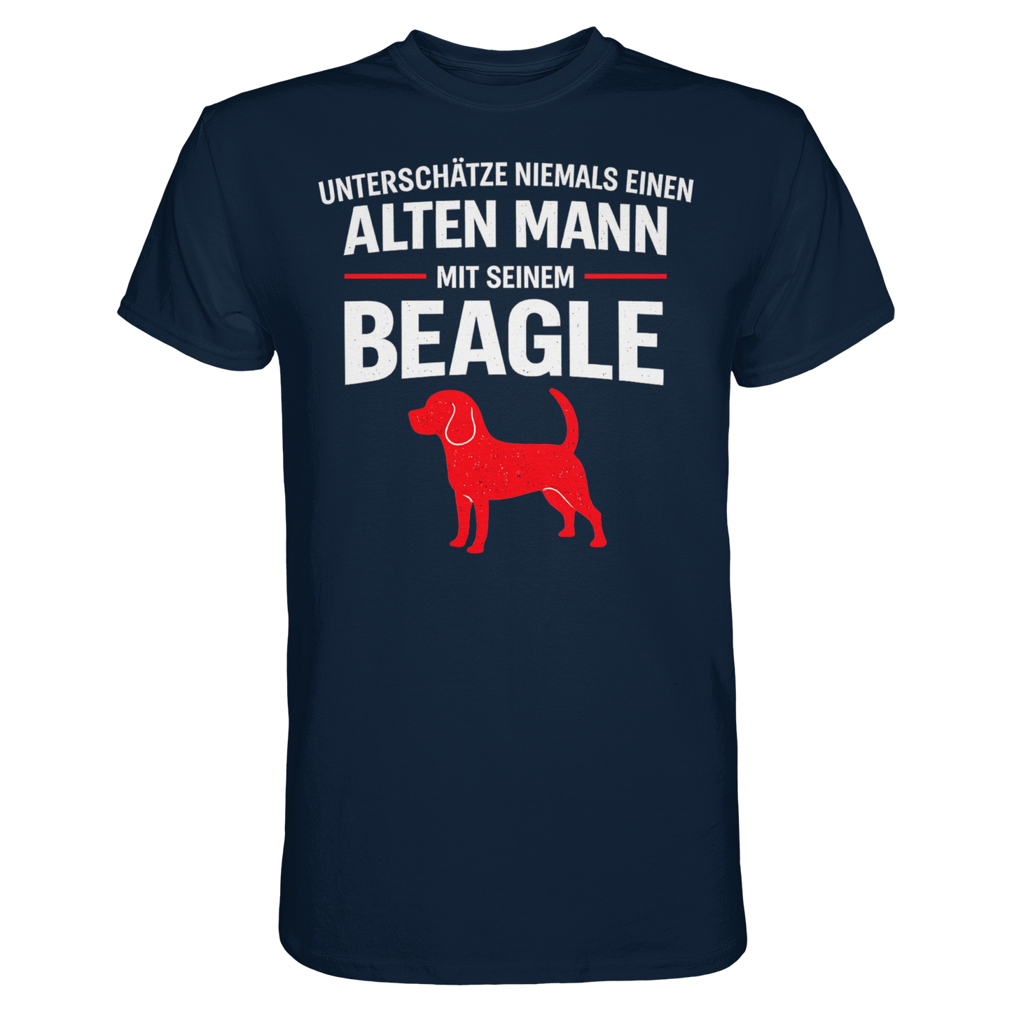 Unterschätze Niemals Einen Alten Mann Mit Seinem BEAGLE - Premium Shirt