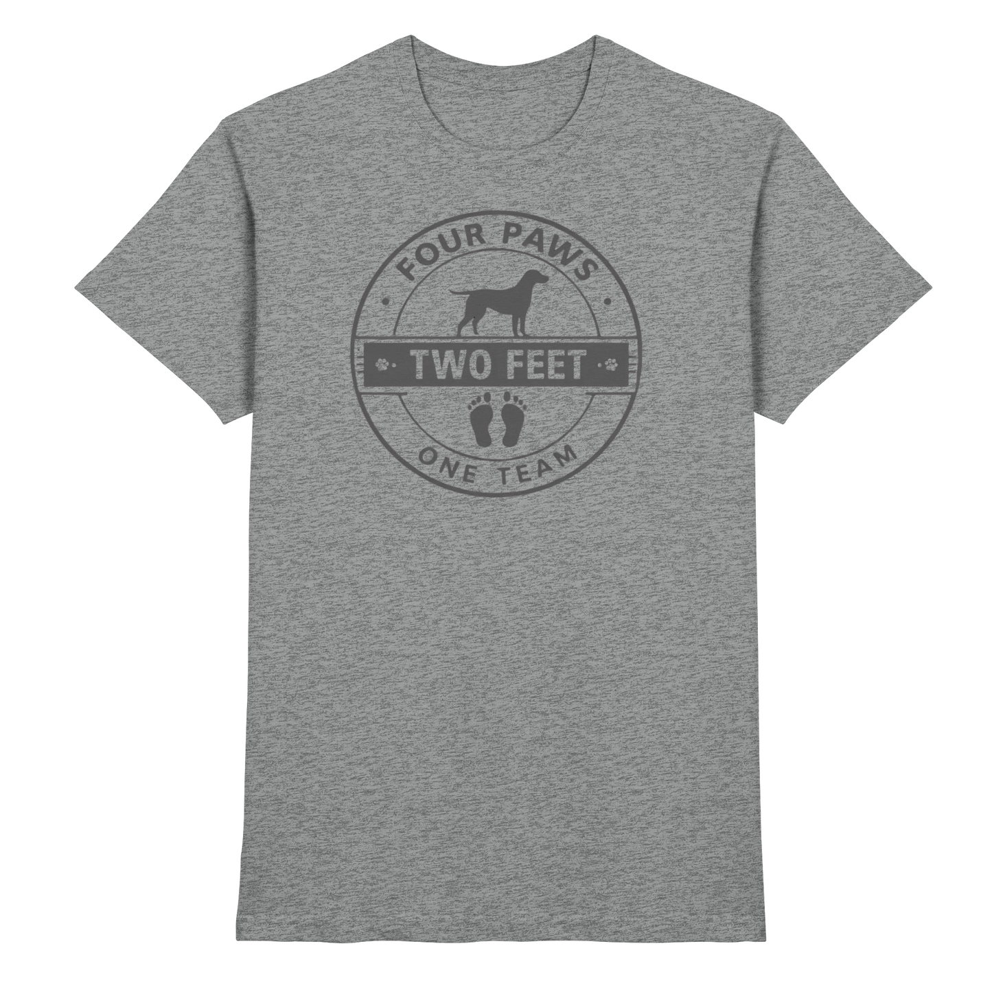 Premium Pfotenpoesie T-Shirt Four Paws Two Feet