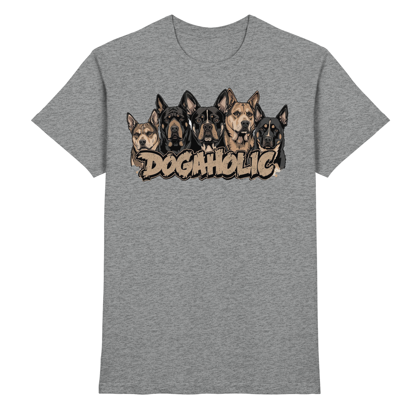 Premium Pfotenpoesie T-Shirt Dogaholic