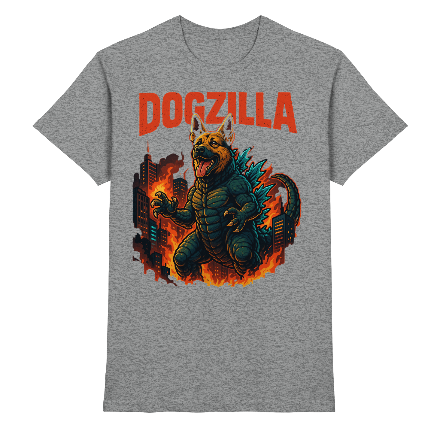 Premium Pfotenpoesie T-Shirt Dogzilla