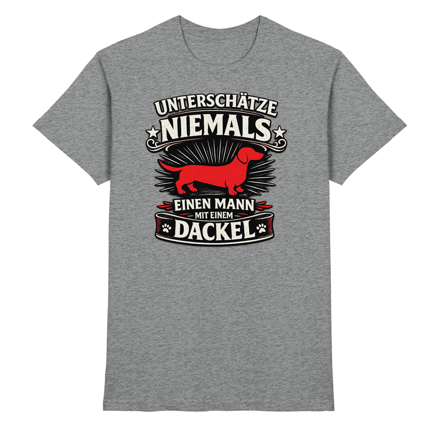 Unterschätze niemals einen Mann mit einem Dackel Premium Herren Shirt